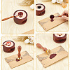Brass Wax Seal Stamp with Wood Handle AJEW-WH0412-0321-3