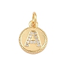 Brass Micro Pave Clear Cubic Zirconia Charms CU-CBA56CE-12G-A-1