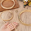 9M 3 Styles Flat Natural Bamboo Wicker Strips WOOD-GF0002-46-3