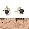 Brass Pave Marine Blue Cubic Zirconia Charms CU-CBA6305-02G-3