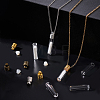 9Sets 3 Colors Clear Glass Long Bottle Pendants FIND-GA0004-62-5