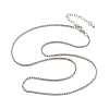 Brass Rolo Chains Necklaces for Women NJEW-D302-22P-5