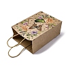 Flower Butterfly Pattern Kraft Paper Bags CARB-F012-03C-2