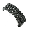 Natural Lava Rock Round & Carnelian Beads Stretch Bracelets for Women BJEW-JB11472-5
