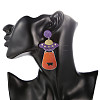 Planet Acrylic Dangle Stud Earrings FS-WG67A2D-01-1