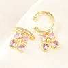 Brass Micro Pave Cubic Zirconia Cuff Earrings EJEW-Z164-08G-02-3