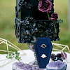 Halloween Theme Coffin Shaped Velvet Finger Ring Boxes VBOX-WH0015-01C-6