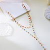 Alloy Colorful Glass Double Layer Flat Round Tassel Y Necklaces for Women WG2A583-03-1