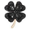 Cubic Zirconia Clover Brooch Pin JBR105F-1