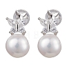 Natural Pearl Ear Studs EJEW-P286-17P-1