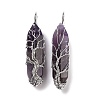 Natural Amethyst Big Pointed Pendants G-I322-02P-05-2