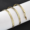 Brass Flat Snake Chain Necklaces for Women NJEW-U035-05G-1