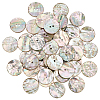 50Pcs 2-Hole Shell Buttons BUTT-PH0001-87-1