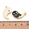 304 Stainless Steel Enamel Split Pendants STAS-T074-02G-4