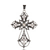 Alloy Latin Cross Clenched Large Gothic Big Pendants PALLOY-I111-23AS-1