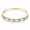 Brass Micro Pave Cubic Zirconia Bangles BJEW-S142-014-NF-2