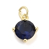 Brass Glass Pendants KK-H527-14G-01-1