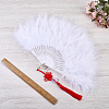 Plastic & Feather Folding Fan AJEW-WH20130-171A-4