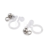 Non-Tarnish 202 Stainless Steel Clip-on Earrings Findings STAS-B072-17P-2