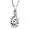 Alloy Resin Pendant Necklaces NJEW-B0003-01P-1