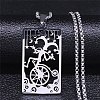 304 Stainless Steel Pendant Necklaces NJEW-K253-23P-1