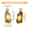 HOBBIESAY 120Pcs 2 Colors Zinc Alloy Pendants FIND-HY0002-14-2