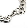 304 Stainless Steel Curb Chain/Twisted Chain Bracelets X-STAS-A028-B127P-2