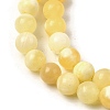 Natural Yellow Jade Beadd Strands X-G-A274-A01-6mm-4