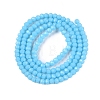 Opaque Solid Color Imitation Jade Glass Beads Strands EGLA-A044-P1mm-D08-3