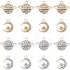 Unicraftale 32Pcs 4 Style Alloy Rhinestone Pendants FIND-UN0001-36-1