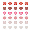 Beadthoven 30Pcs 6 Colors Valentine's Day Opaque Acrylic Pendants SACR-BT0001-03-10