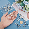   8Pcs 4 Styles Zinc Alloy Swivel Lobster Claw Clasps FIND-PH0008-63P-3