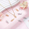 ARRICRAFT 8Pcs 2 Colors Rack Plating Brass Pave Cubic Zirconia Pendants KK-AR0003-85-2