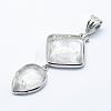 Natural Quartz Crystal Big Pendants G-L468-06-1