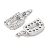 SHEGRACE Brass Micro Pave Clear Cubic Zirconia Pendants XGRQ29012-394P-D-2