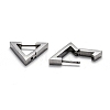 Tarnish Resistant 304 Stainless Steel Triangle Huggie Hoop Earrings STAS-J033-02B-P-2