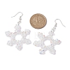 Snowflake Glass Dangle Earrings EJEW-TA00474-3