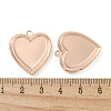 Rack Plating Heart Brass Locket Pendants KK-T071-11RG-2