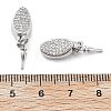 Brass Micro Pave Clear Cubic Zirconia Box Clasps KK-Z080-01P-3