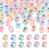 50Pcs Acrylic European Beads MACR-TADJ0001-13K-2