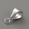 Rhodium Plated 925 Sterling Silver Tube Bails STER-WH0004-020-2