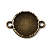 Flat Round Alloy Cabochon Connector Settings PALLOY-N0087-03AB-NF-1