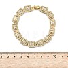 Brass Micro Pave Clear Cubic Zirconia Rectangle Link Bracelets for Women BJEW-C100-01G-5
