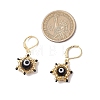 Star & Evil Eye Handmade Glass Seed Beads Leverback Earrings EJEW-MZ00389-01-3