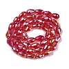 Transparent Electroplate Glass Beads Strands LS-EGLA-N013-T10mm-B12-2