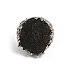 Nuggets Natural Tektite Finger Rings RJEW-P128-08P-C-2