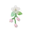 Glass Beaded Pendants PALLOY-MZ01156-01-1