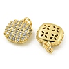 Rack Plating Brass Micro Pave Clear Cubic Zirconia Charms KK-Z067-23G-02-2