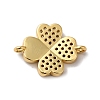 Eco-Friendly Rack Plating Brass Micro Pave Clear Cubic Zirconia Connector Charms X-KK-F853-26G-2