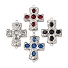 304 Stainless Steel Pave Cubic Zirconia Connector Charms STAS-P421-03P-1
